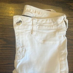 American eagle white jeans size 0